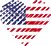 Logo of Dating-Toplist USA, Heart Shaped Image of USA flag.